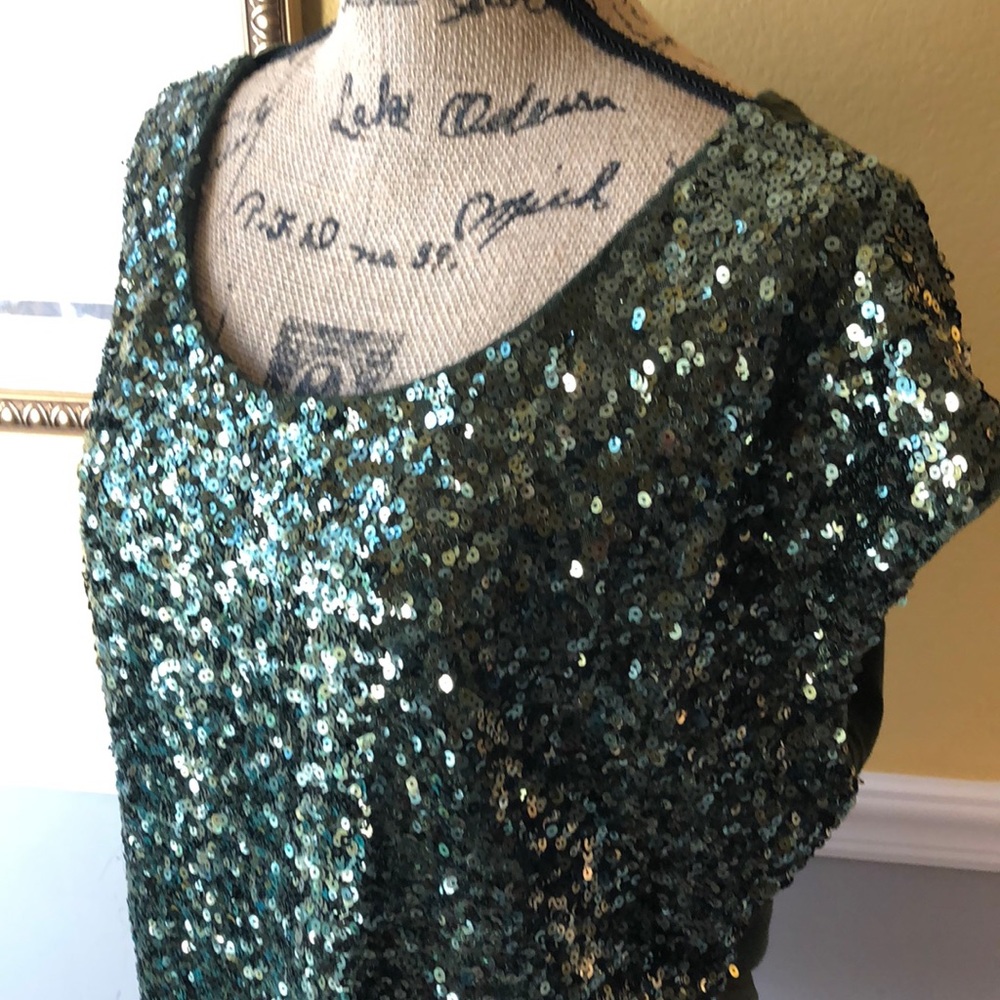 INC Sequins Top Large